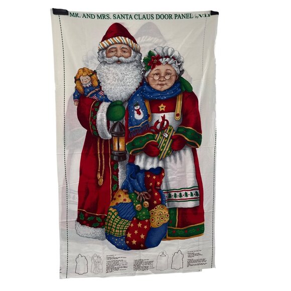 Mr. & Mrs. Santa Claus Door Panel Sewing Kit 35”x 59" With Instructions - Picture 1 of 7
